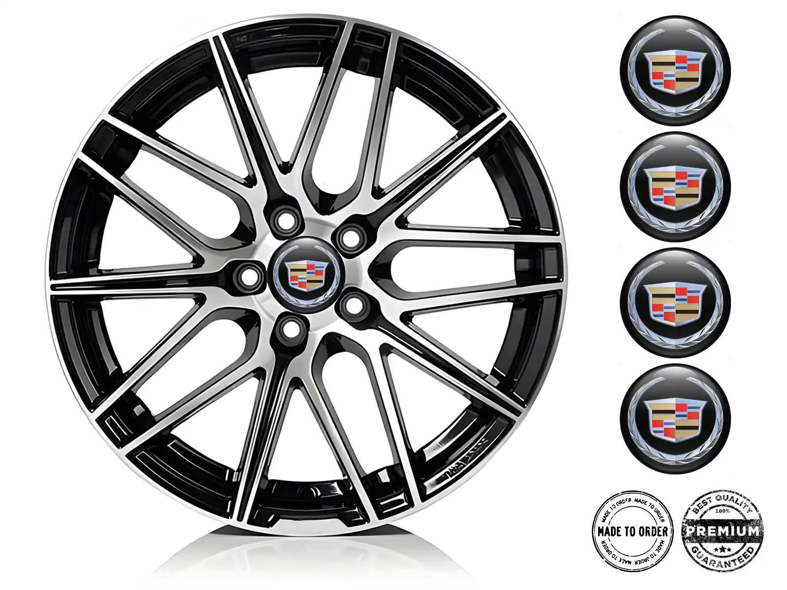 Cadillac Radembleme Stil Hochwertige Gewölbte Labels